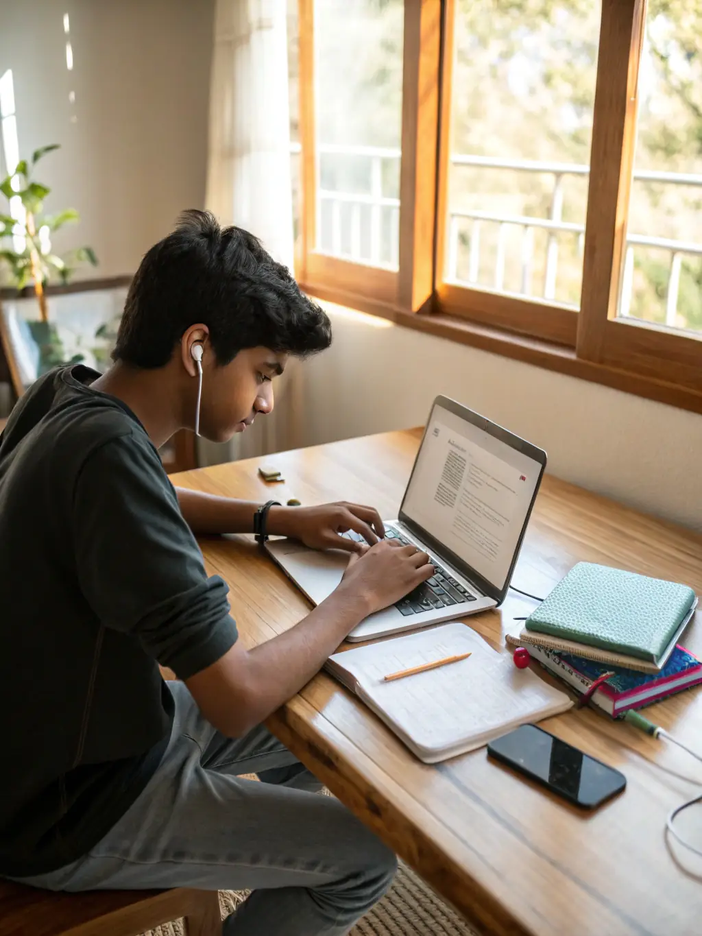 A person thoughtfully planning their career path with various options laid out before them, symbolizing career planning services.